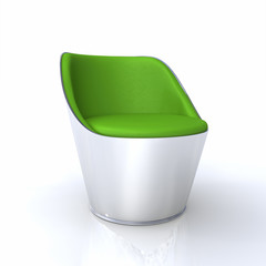 Designer Stuhl Silber Grün