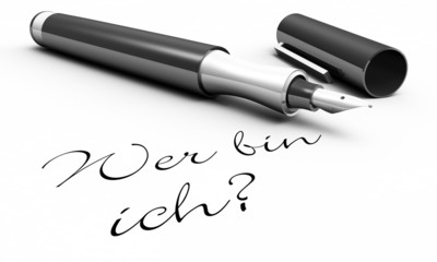 Fototapeta premium Wer bin ich? - Stift Konzept