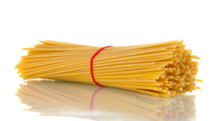 Bunch of spaghetti isolated on white