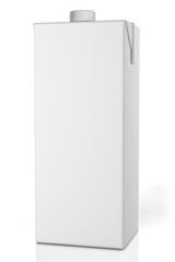 White blank milk box