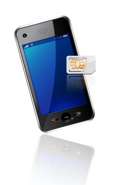 carte sim et t&eacute;l&eacute;phone portable