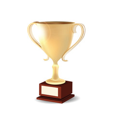 Golden Trophy Isolated on White