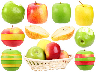Abstract set of fresh strange fruits
