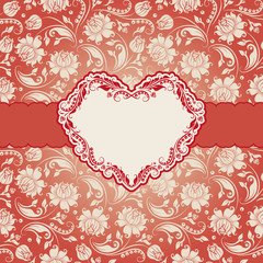 Template frame design for greeting card .