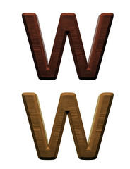 one letter of wooden alphabet.