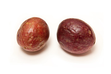 Passion fruit  isolated on a white studio background.