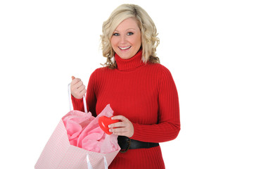 Young Woman Surprised With Gift.