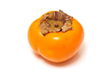 Sharon fruit  isolated on a white studio background.