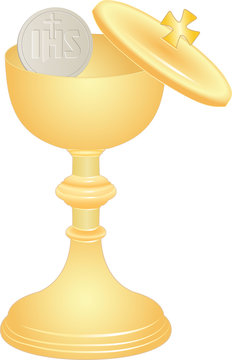communion cup and host