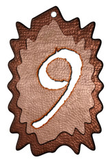 3d bronze nine number