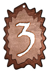 3d bronze three number