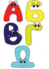 Letters Cyrillic Bulgarian alphabet