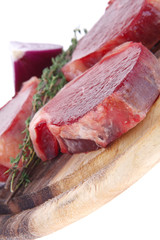 fresh raw beef fillet