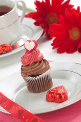 Chocolate Cupcake for Valentine Day