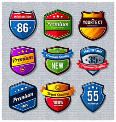 Vector set of retro badges.