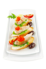 salmon sandwich on white
