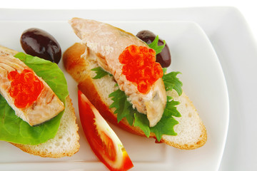 small salmon sandwiches