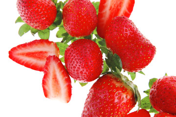 strawberry on white