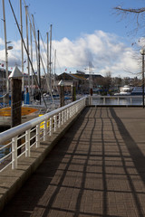 Seawall, pedestrian and bike walk in vancouver