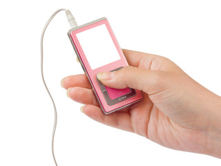 Mp3 player in hand