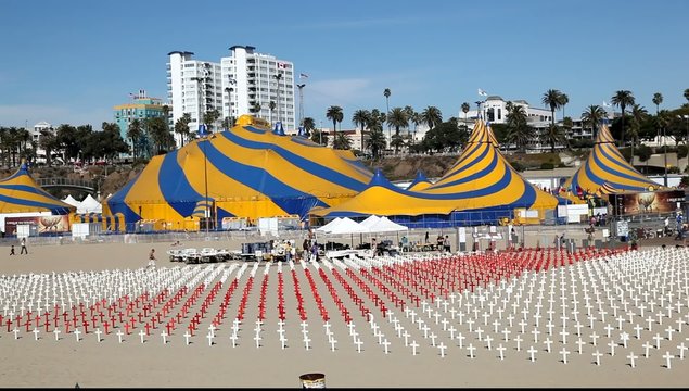 Cirque du Soleil and Arlington West memorial -LA, California