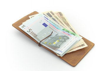 Euro,Japanese Yen bills