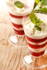 dessert with berries