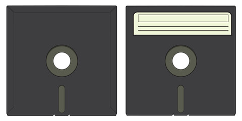 Vector Floppy Disk (Both Sides)