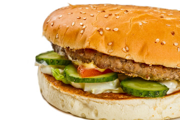 hamburger isolated on white