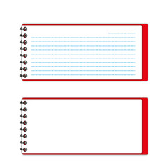 New pattern red cover pocketbook space and lines papers.