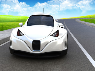 Naklejka premium Funny fantasy car