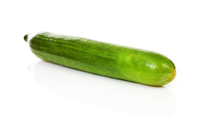 One green cucumber