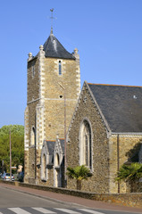 Fototapeta na wymiar Church of Saint Brevin les Pins in France