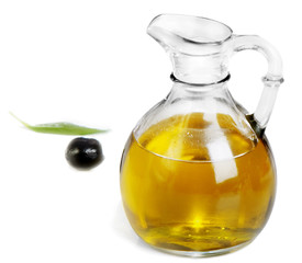 Olive oil and black olive