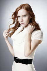 Fototapeta premium Nice woman in pullover