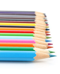 colour pencil isolated on white background