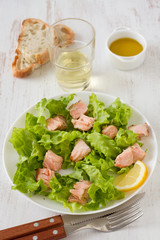 salad with salmon