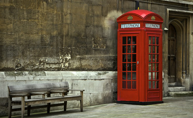 Naklejka premium British phone booth