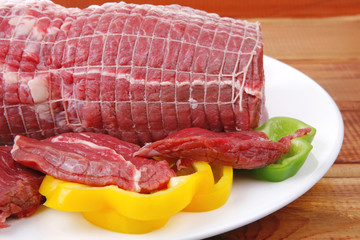 red meat with vegetables