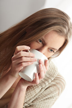 woman with  cup of tea