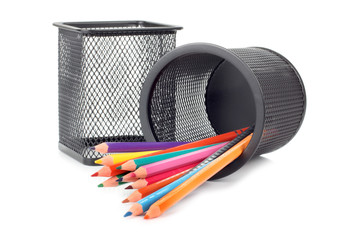 Set pencils in two basket
