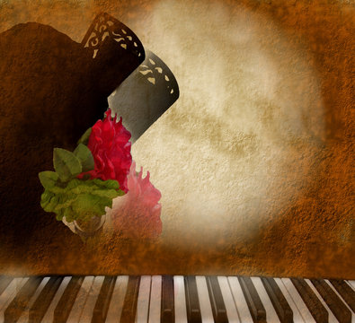 card background Andalusian flamenco singer woman