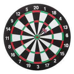 Dartboard bull&acute;s eye. Isolated on white background