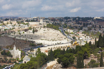 Fototapeta na wymiar Majestic ancient Jerusalem.