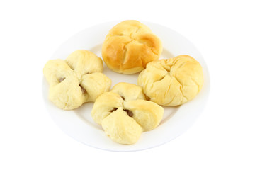 Bread for breaking time on dish.