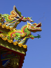 Fototapeta na wymiar Dach świątyni chińskiej