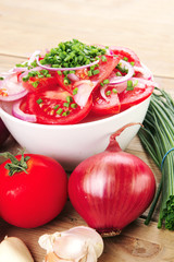 vegetable food : fresh tomato salad