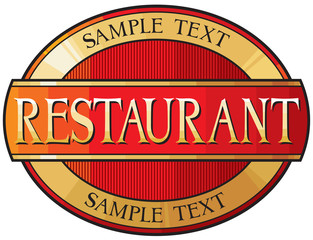 restaurant label design