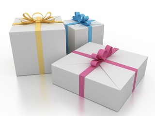 gift boxes in 3-d visualization