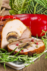 fleisch rouladen mit paprika